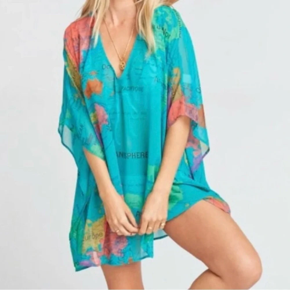 Show Me Your MuMu Turquoise Cover Up Kaftan - Picture 4 of 9